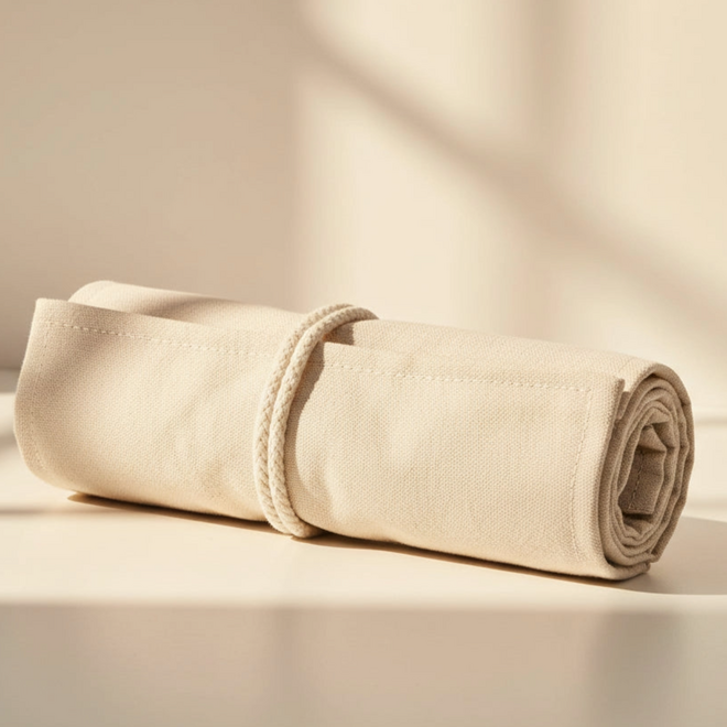 Canvas Roll-Up Brush Sleeve - 12 Slots, 16.5'' x 21''