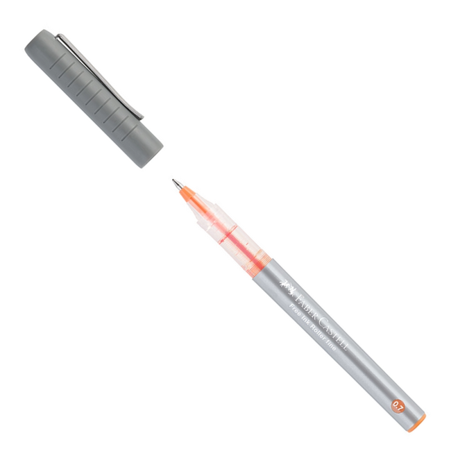 Faber Castell Free Ink Rollerball Pen - Orange 0.7