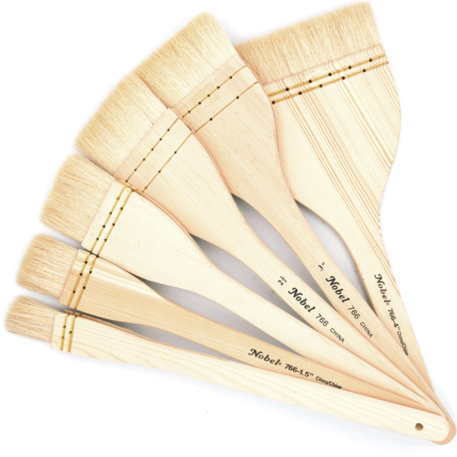 Pure Goat Tail Hair Hake Brush - 3"