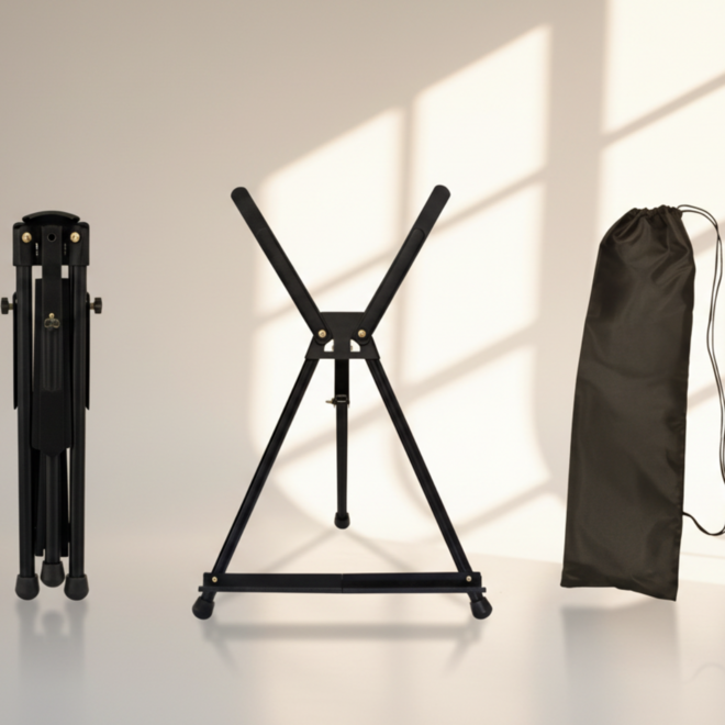 Portable and Lightweight Aluminum Folding Table Easel With Extendable Arms and Carrying Bag - 23" Bag