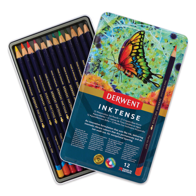 Derwent Inktense 12 Watercolor Ink Pencil Set