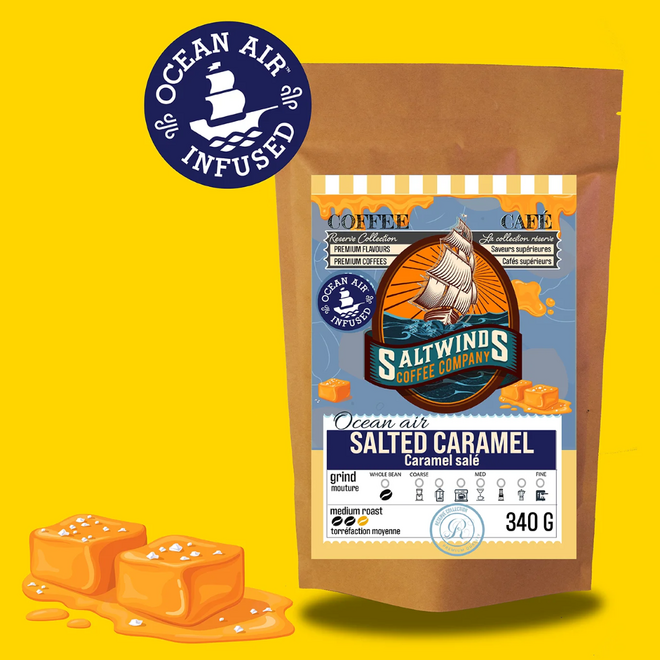 Saltwinds Coffee Company: 340g - Salted Caramel - Medium Roast, Ground