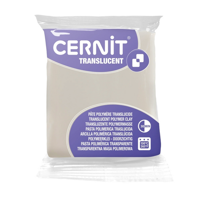 Cernit Oven Baking Polymer Clay - 56g Translucent Night Glow / Phosphorescent