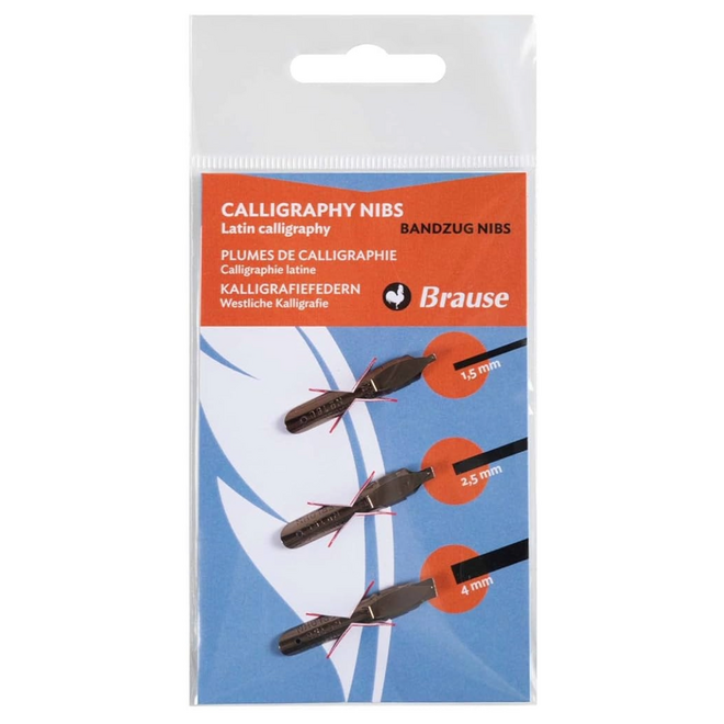Brause Latin Calligraphy Bandzug Nibs - Set of 3