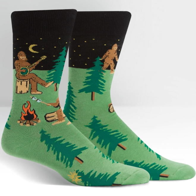 Sock It To Me: Men's Crew Socks - Sasquatch Camp Out
