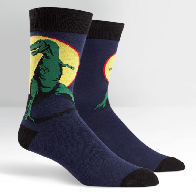Sock It To Me: Men's Crew Socks - T-Rex