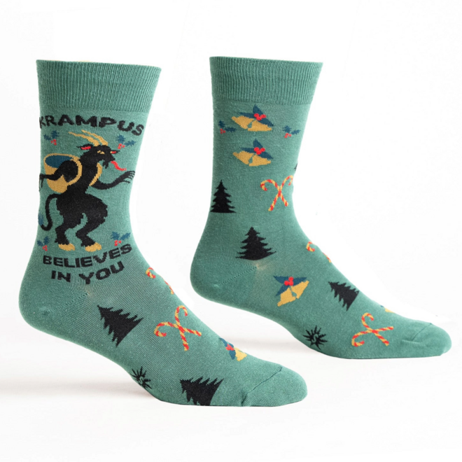 Sock It To Me: Men's Crew Socks - Krampus Believes In You