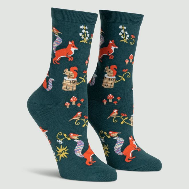 Sock It To Me: Women's Crew Socks - Foxy, I Think I Love You!