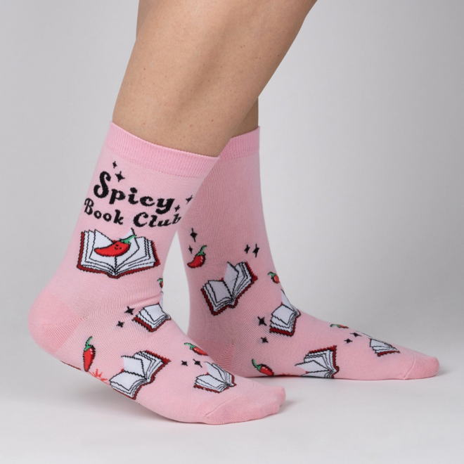 Sock It To Me: Women's Crew Socks - Spicy Book Club