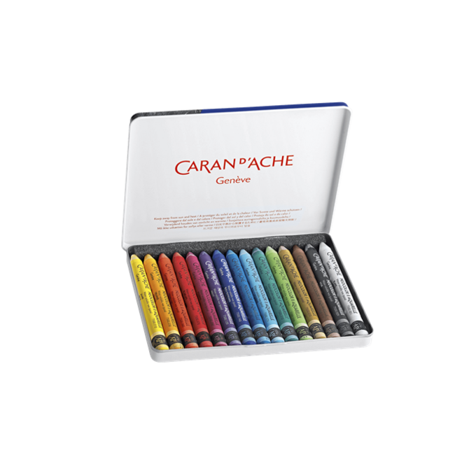 Caran d'Ache: NeoColor II Aquarelle (Watersoluble Wax Pastel) 15 Set