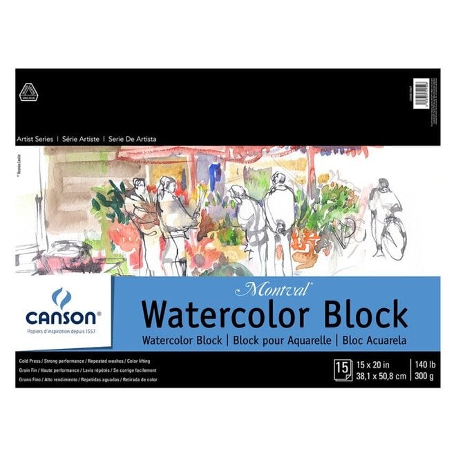 Canson Montval Watercolor Block - 15 Sheets - 140lb Cold Press