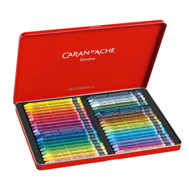 Caran d'Ache: NeoColor II Aquarelle (Watersoluble Wax Pastel) 40 Set