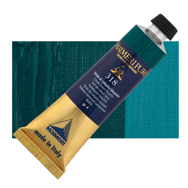 Maimeri Puro Extra Fine Oil Paint 40Ml Cobalt Green Blueish 318