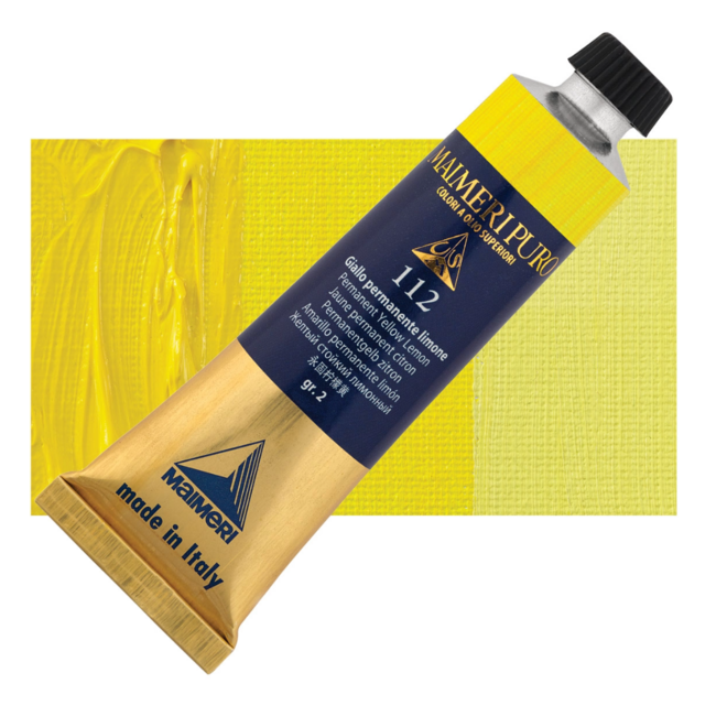 Maimeri Puro Extra Fine Oil Paint 40Ml Permanent Yellow Lemon 112