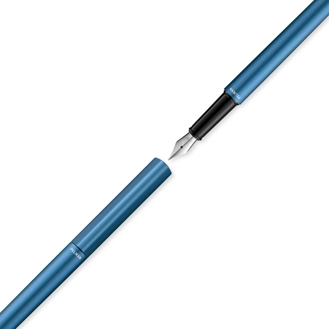 Pelikan Ineo Elements Fountain Pen in Metal Gift Box - Ocean Blue, Medium