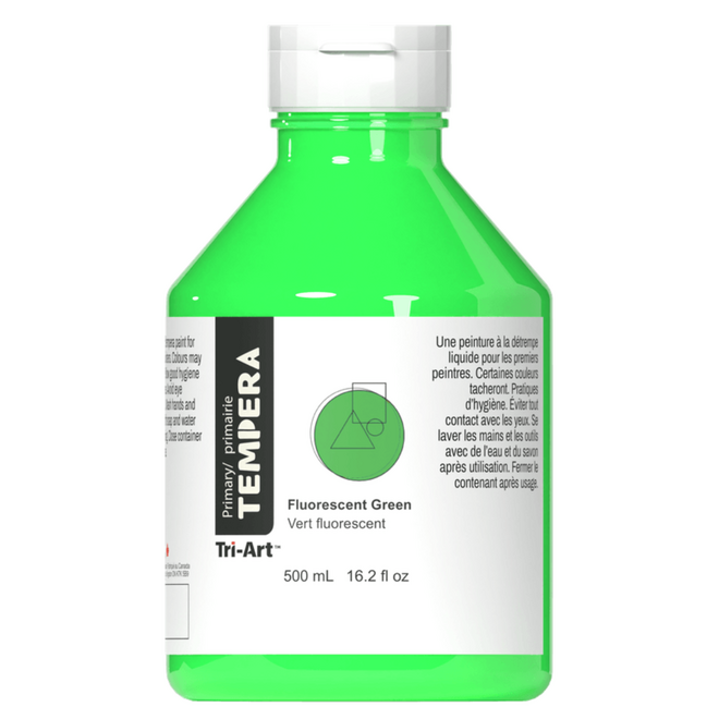 Primary Liquid Tempera: Fluorescent Green - 500mL