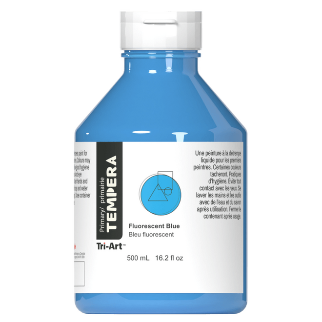 Primary Liquid Tempera: Fluorescent Blue - 500mL