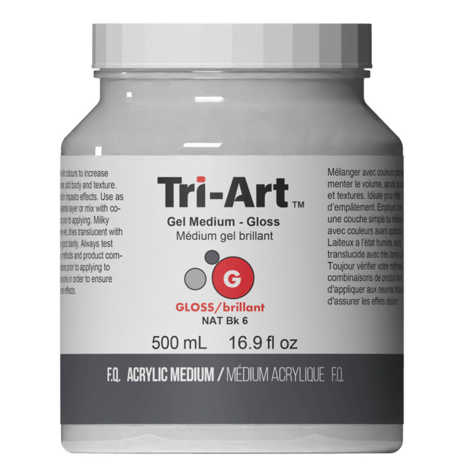 Tri-Art Mediums: Gel Medium Gloss 500mL