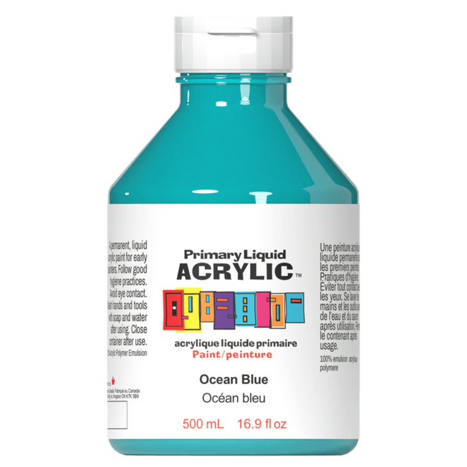 Primary Liquid Acrylic: Ocean Blue - 500mL