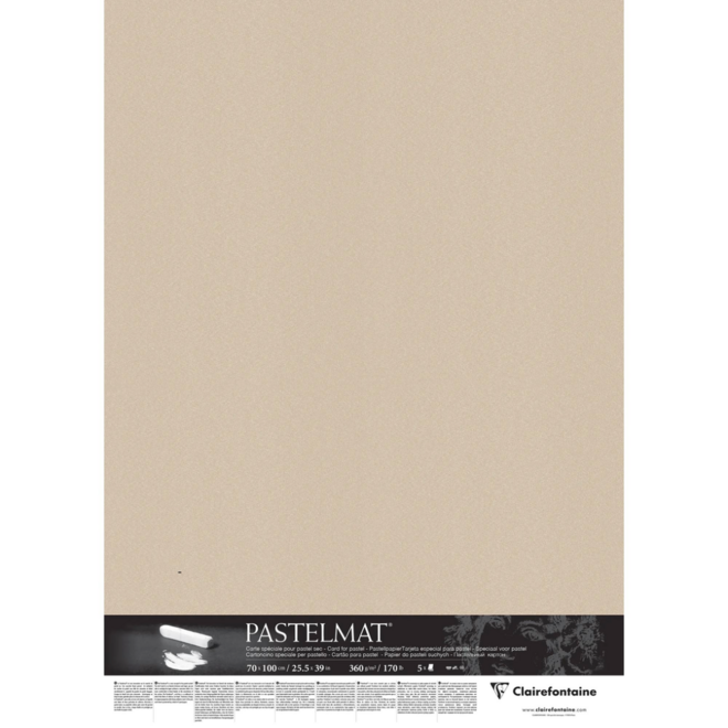 PastelMat Pastel Card - 70x100cm, 360g, 5 Sheets - Sand