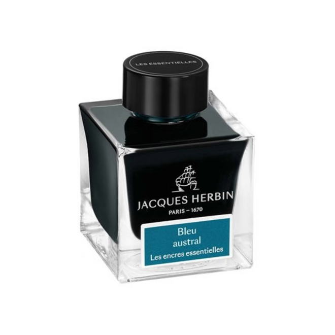 Jacques Herbin Writing Ink Essentielle, 50ml - Bleu Austral / Southern Blue