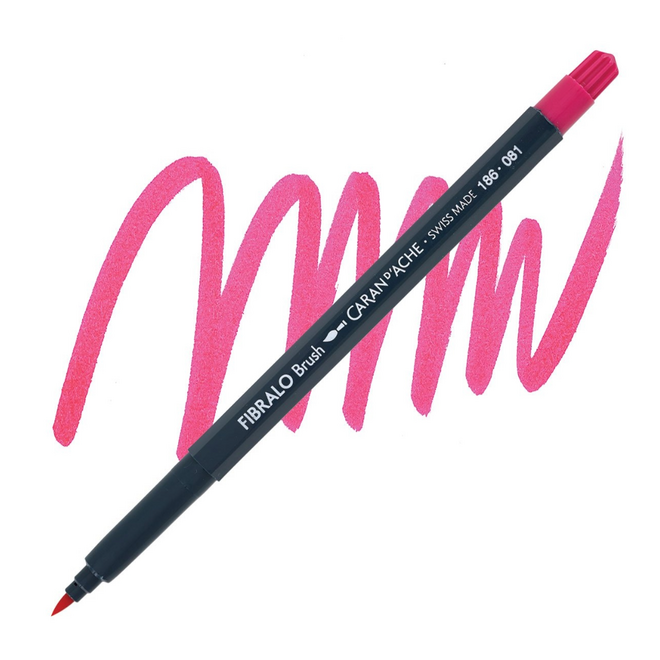 Caran d'Ache Fibralo Brush Marker - 081 Pink