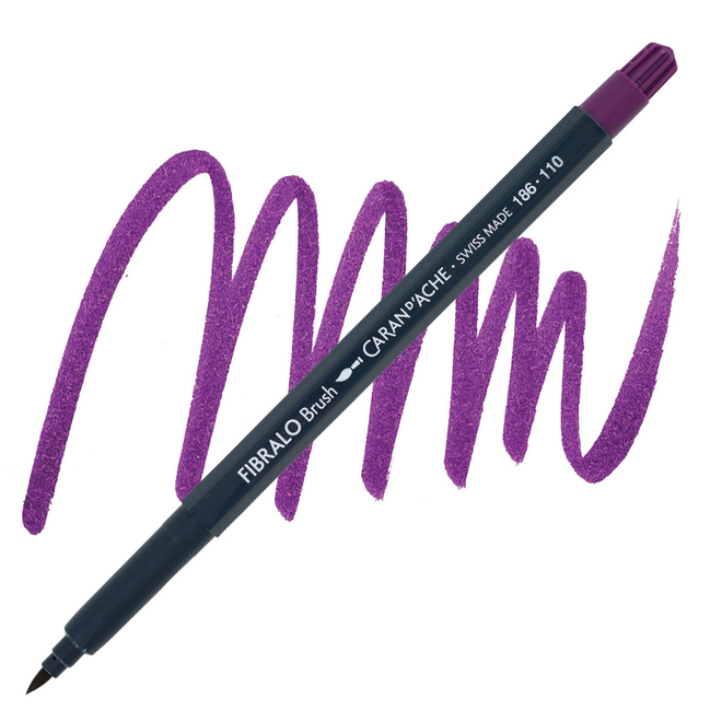 Caran d'Ache Fibralo Brush Marker - 110 Lilac