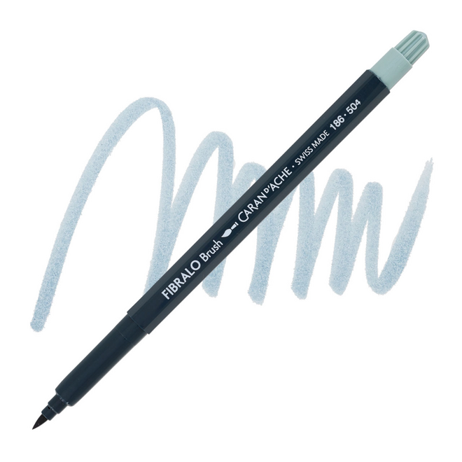 Caran d'Ache Fibralo Brush Marker - 504 Payne's Grey 30%