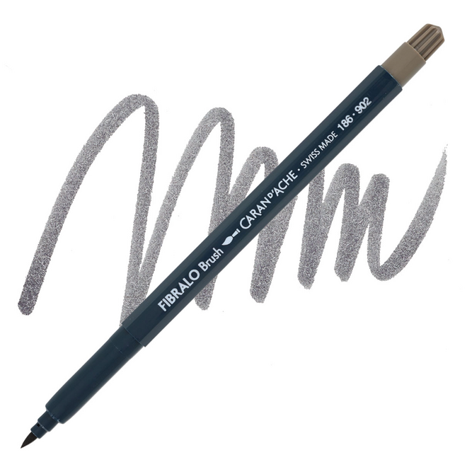 Caran d'Ache Fibralo Brush Marker - 902 Sepia 10%