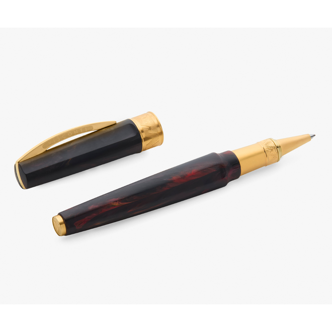 Visconti Rollerball Pen - Mirage Mythos: Hades - Black & Orange Resin