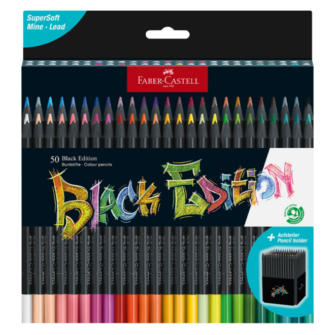 Faber Castell Black Edition Colour Pencil 50 Colour Set