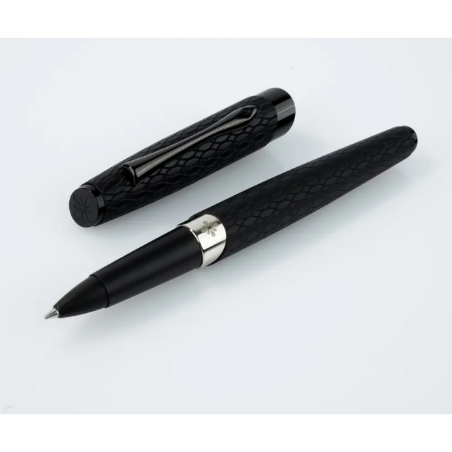 Diplomat Cobra Guilloche Rollerball Pen - Black