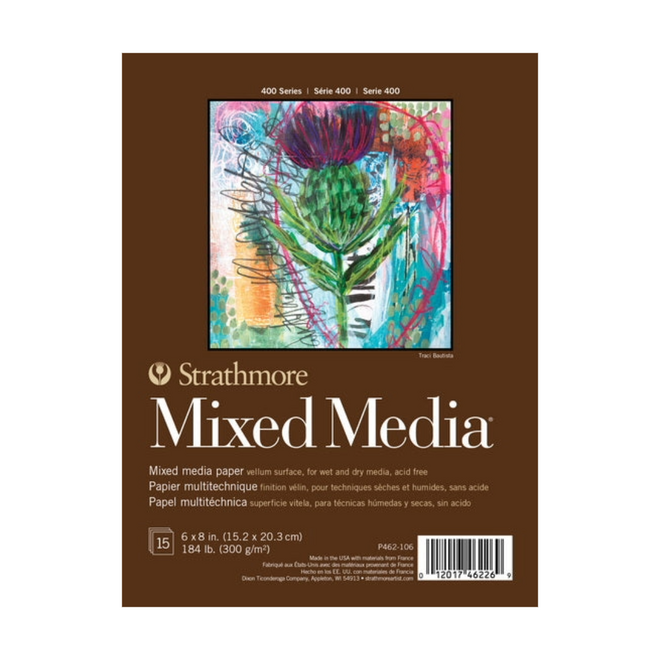Strathmore Mixed Media Paper Pad - 15 Sheets, 300g / 184lb, 6x8"
