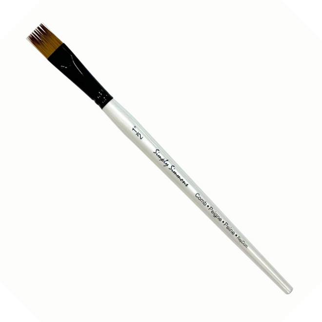 Simply Simmons Synthetic Mixed Media Brush - Flat Comb 1/2"