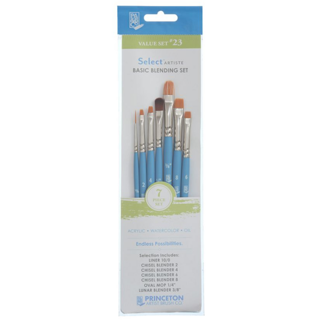 Princeton Select Artiste Mix Media Value Brush Set - #23 Basic Blending