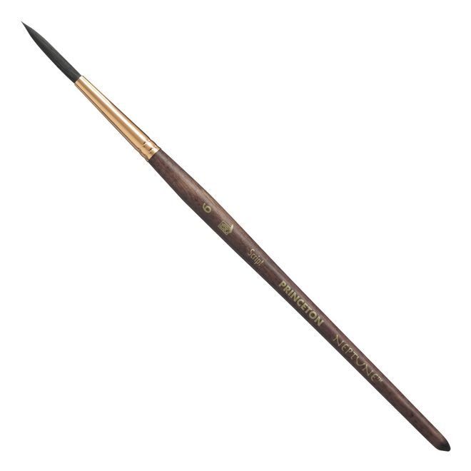 Princeton Neptune Synthetic Squirrel Watercolour Brush - Script Liner 6