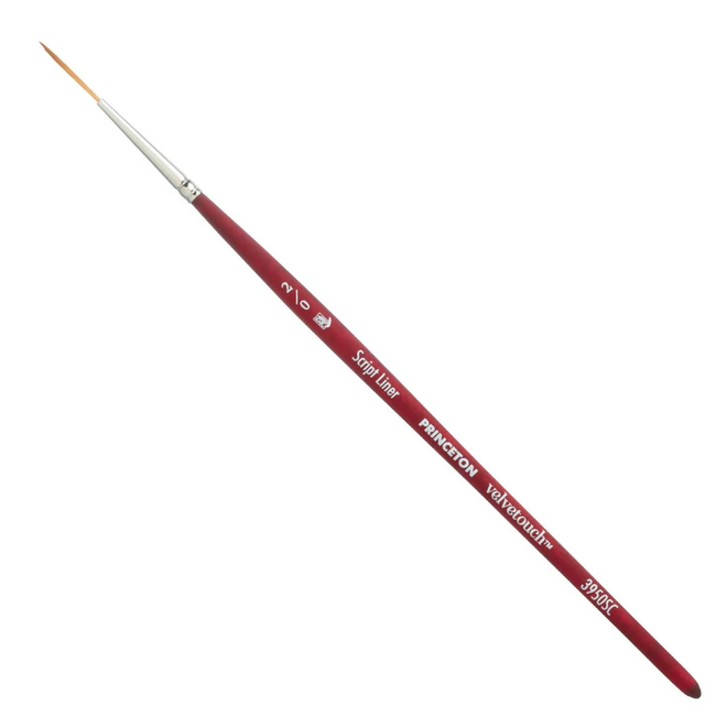 Princeton Velvetouch Synthetic Mixed Media Brush - Script Liner 2/0