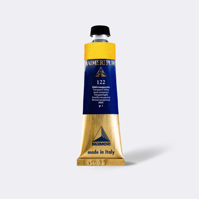 Maimeri Puro Extra Fine Oil Paint 40Ml Transparent Yellow 122