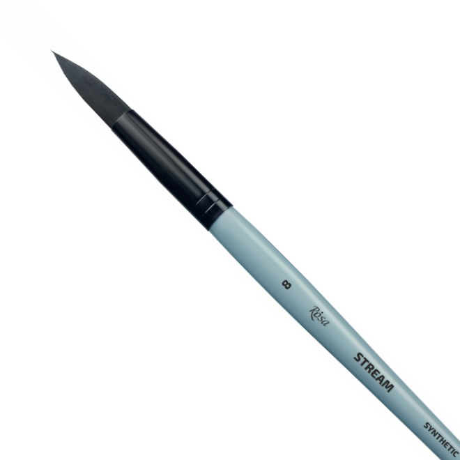 Synthetics Round, Stream 132, Â„– 8, Short Handle, Rosa