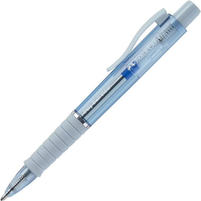 Faber Castell Poly Ball View Ballpoint Pen - NEW Aurora: Icy Glow