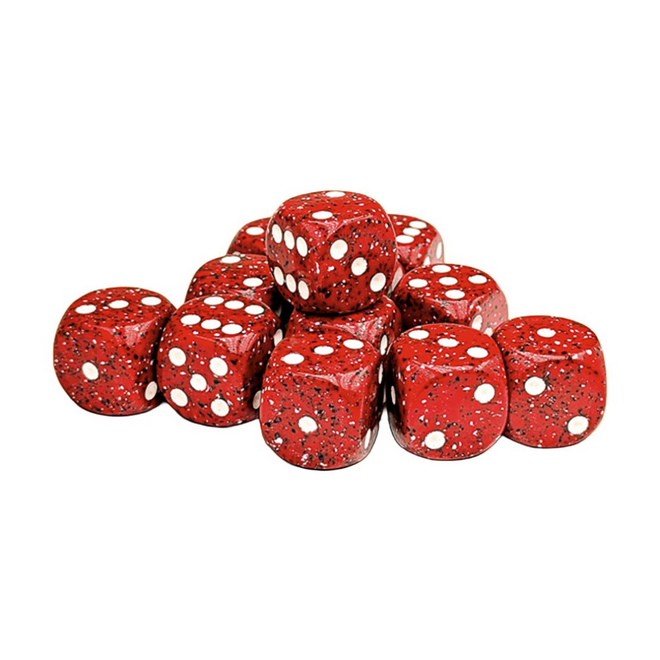 Chessex 16mm D6 Dice Set, 12pc - NEW Speckled: Lava Stone