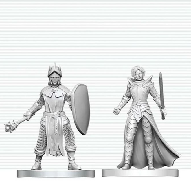 D&D Nolzur's Marvelous Unpainted Miniatures - Black Gauntlet & Zhentilar Paladin of Bane