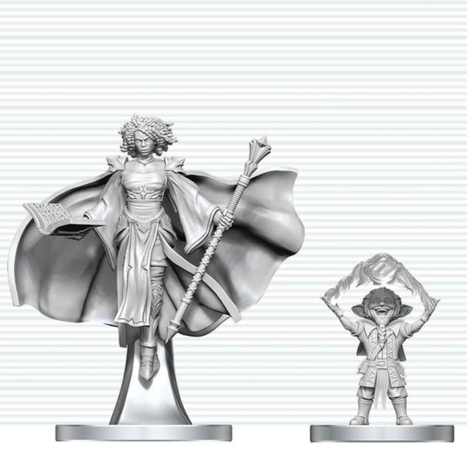 D&D Nolzur's Marvelous Unpainted Miniatures - Gnome Warlock & Aasimar Wizard