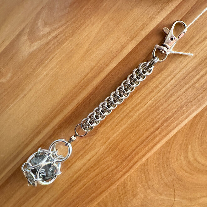 Poseidon's Forge: Removable D20 Keychain, Stainless Steel - Ships w/ a Random D20