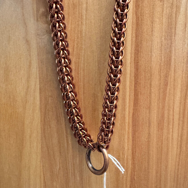 Poseidon's Forge: Chain Mail Lanyard w/ Ring Clasp - Bronze