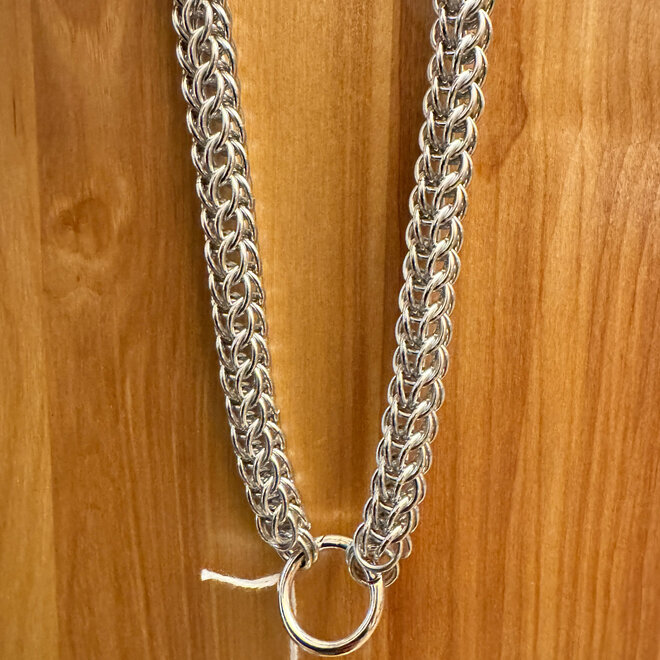 Poseidon's Forge: Chain Mail Lanyard w/ Ring Clasp - Bright Aluminum