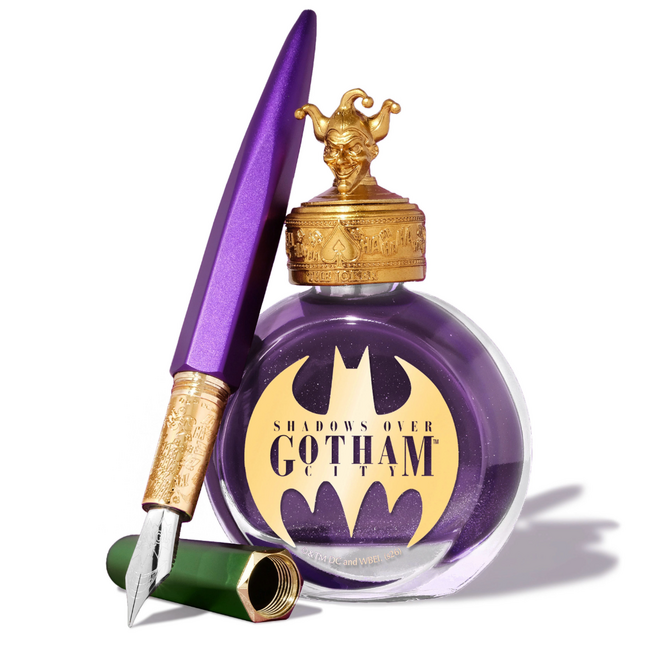 Ferris Wheel Press Marquise Fountain Pen & Signature Ink Set - Shadows Over Gotham City: The Joker