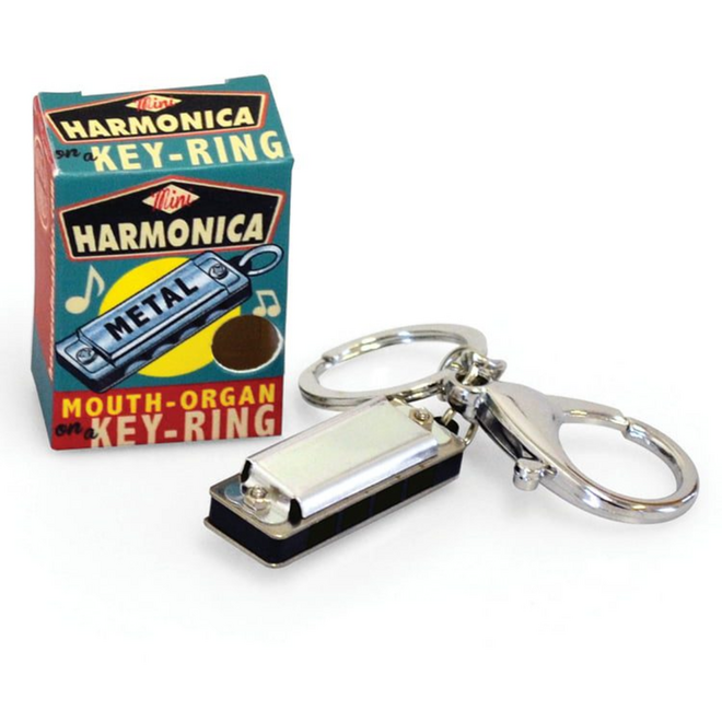 Mini Metal Harmonica Keyring - Ships In a Random Colour