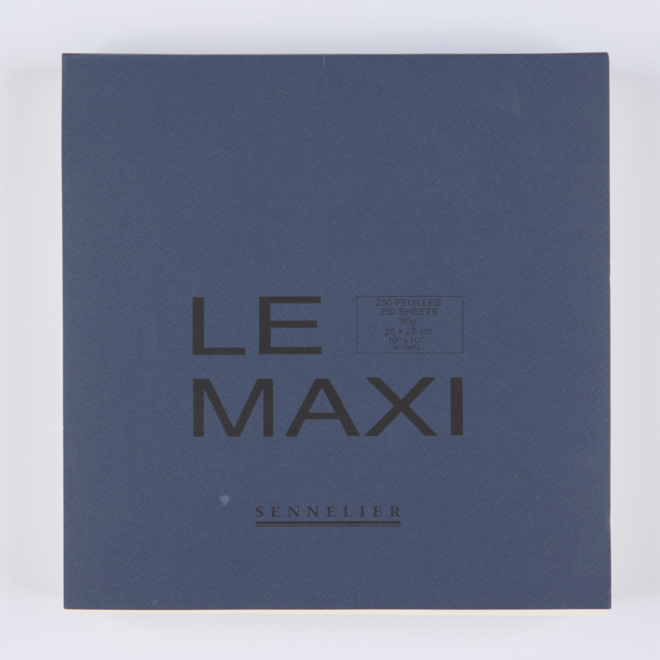 Sennelier Le Maxi Drawing Pad - 90g, 25cm x 25cm / 10x10" - 250 Sheets