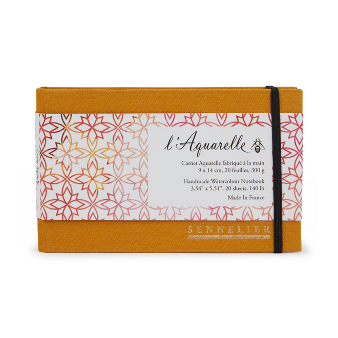 Sennelier l'Aquarelle Handmade Watercolor Notebook - 140lbs/300g, 9x14cm/3.54x5.51", 20 sheets